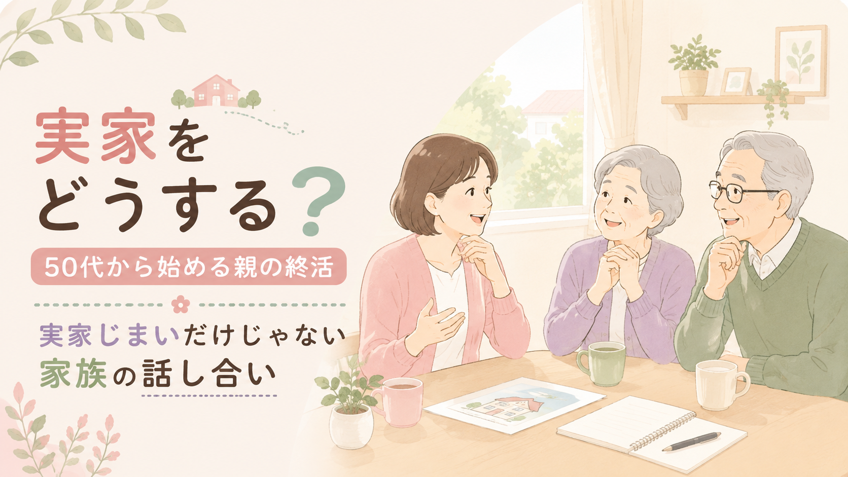 実家をどうする?50代から始める親の終活|実家じまいだけじゃない家族の話し合い