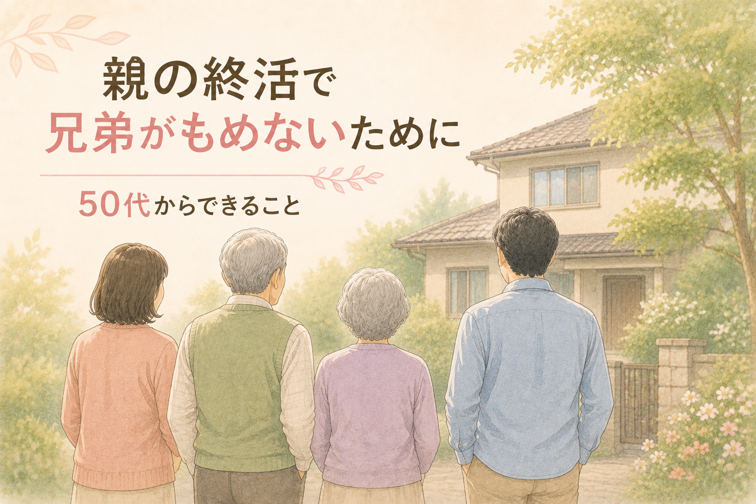 親の終活で兄弟がもめないために|50代からできること