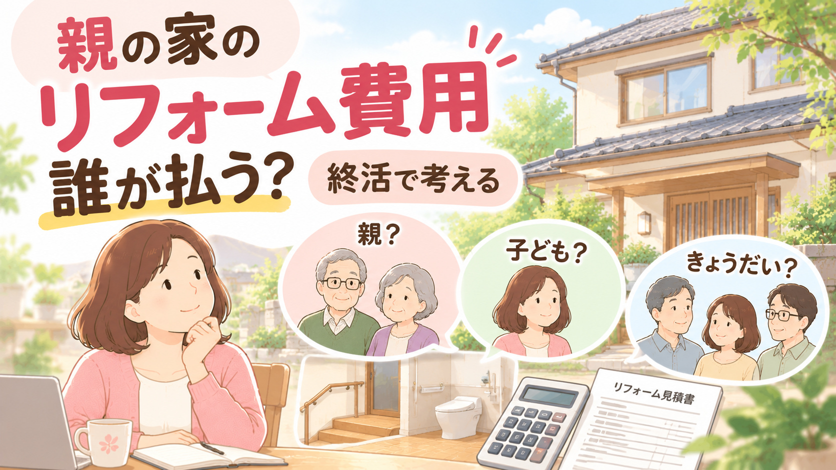 親の家のリフォーム費用は誰が払う?親・子・きょうだいの負担と贈与税の注意点